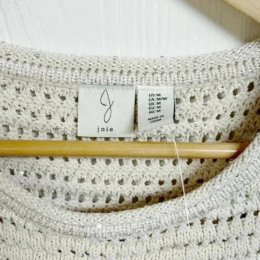 Joie Chunky Crochet Knit Sleeveless Sweater Size M NWOT - Picture 6 of 7